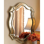 Зеркало настенное овальное в раме цвета шампань Mirror Splashes варинант исполнения - 1 | Loft Concept в Воронеже