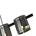 Подвесной светильник светодиодный с 5-ю цилиндрическими плафонами светло-серого цвета из стекла и стали Andrea Сhandelier Grey варинант исполнения - 3 | Loft Concept в Воронеже