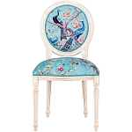 Стул из массива бука с изображением птиц и цветов Turquoise Beige Chinoiserie Garden Chair варинант исполнения - 1 | Loft Concept в Воронеже