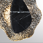 Бра с волнообразным стеклянным плафоном и вставкой из мрамора Liquid Stone варинант исполнения - 16 | Loft Concept в Воронеже