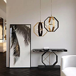 Консоль чёрная с геометрическим основанием Josette варинант исполнения - 2 | Loft Concept в Воронеже