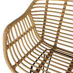 Стул барный с ротанговым плетением Half Bar Chair with Wicker с подлокотниками варинант исполнения - 8 | Loft Concept в Воронеже