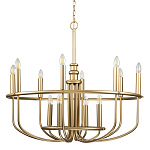  Люстра круглая двухъярусная цвета латунь с 12-ю лампами Kichler варинант исполнения - 1 | Loft Concept в Воронеже