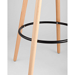 Пластиковый барный стул на ножках из массива бука Eames White варинант исполнения - 4 | Loft Concept в Воронеже