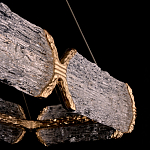 Люстра прямоугольная с текстурным природным рисунком IceFlame варинант исполнения - 3 | Loft Concept в Воронеже