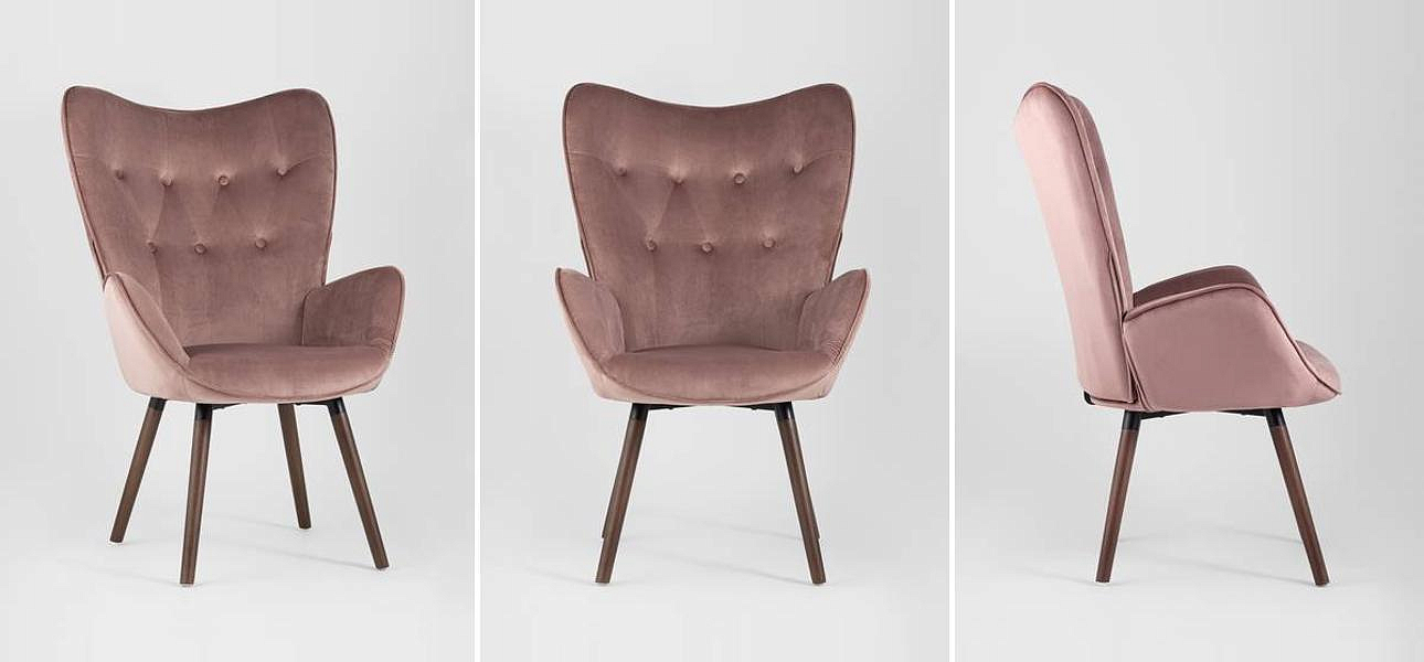 Полукресло Розовый Велюр Grandee Chair Полукресло Розовый Велюр Grandee Chair - Loft-Concept в Воронеже