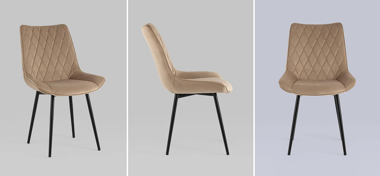Стул Seoul S Chair Бежевый Велюр Капучино Стул Seoul S Chair Бежевый Велюр Капучино - Loft-Concept в Воронеже