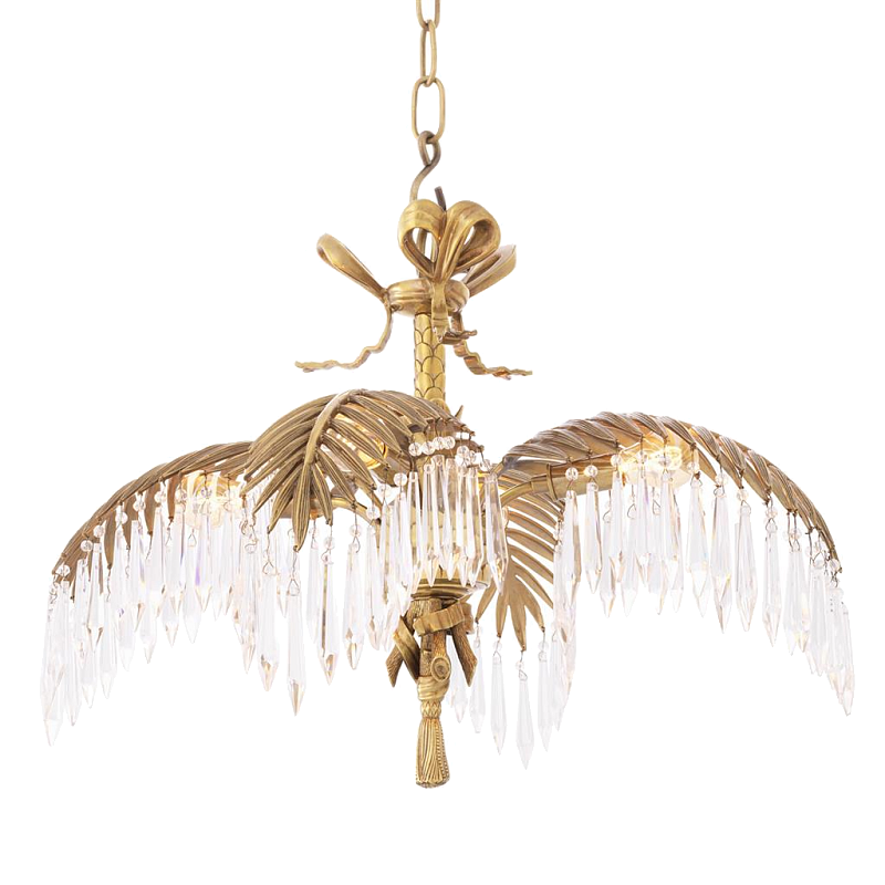 Люстра Eichholtz Chandelier Hildebrandt S Латунь Прозрачный (Transparent) в Воронеже | Loft Concept 