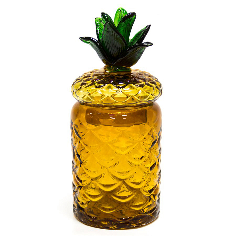 Ваза с крышкой Pineapple Transparent Amber M Янтарь (Amber) Зеленый Ваза с крышкой Pineapple Transparent Amber M Янтарь (Amber) Зеленый в Воронеже | Loft Concept