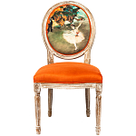 Стул из натурального бука оранжевое с цветным принтом Impressionism in Color варинант исполнения - 1 | Loft Concept в Воронеже
