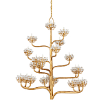 Люстра золотая в виде растения Golden Flower Glade варинант исполнения - 4 | Loft Concept в Воронеже