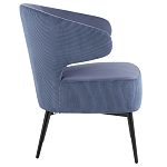 Современное мягкое кресло на металлических ножках Rakush Blue варинант исполнения - 5 | Loft Concept в Воронеже