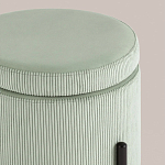 Светло-зеленый пуф на черных ножках SANJAY варинант исполнения - 4 | Loft Concept в Воронеже