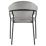 Серый стул с обивкой из искусственной замши Alexis варинант исполнения - 4 | Loft Concept в Воронеже