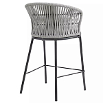 Стул барный с декоративным плетением на спинке и подлокотниках Chair Weave варинант исполнения - 3 | Loft Concept в Воронеже