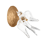 Бра с прозрачной стеклянной фигуркой птички Serip Voa варинант исполнения - 1 | Loft Concept в Воронеже