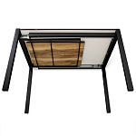 Стол обеденный раздвижной с прямоугольной столешницей на четырех черных ножках Blair варинант исполнения - 5 | Loft Concept в Воронеже