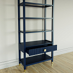 Стеллаж Elsa Dreams Blue со стеклянными полками и ящиком варинант исполнения - 3 | Loft Concept в Воронеже