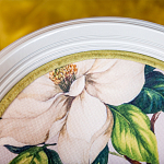 Стул светло-серый из натурального бука с изображением птиц и цветов Blooming Red Birds варинант исполнения - 5 | Loft Concept в Воронеже