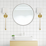 Бра с белым абажуром в форме конуса и прозрачным декоративным кольцом Quoizel варинант исполнения - 13 | Loft Concept в Воронеже