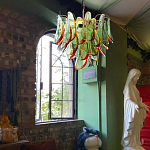 Люстра стеклянная с зелеными лепестками Green Leaf Fall варинант исполнения - 5 | Loft Concept в Воронеже