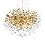Люстра подвесная с прозрачными стеклянными подвесками в форме капель Диаметр 80 см Droplet Chandelier варинант исполнения - 14 | Loft Concept в Воронеже
