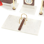 Настольный письменный набор из мрамора и лемезита с гербом и флагом России Marble Accessory варинант исполнения - 4 | Loft Concept в Воронеже