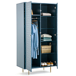 Шкаф двухдверный Scale Ornament Blue Wardrobe варинант исполнения - 5 | Loft Concept в Воронеже
