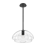 Подвесной светильник с прозрачным двойным стеклянным плафоном в форме купола и внутренней сферой Hinkley варинант исполнения - 2 | Loft Concept в Воронеже