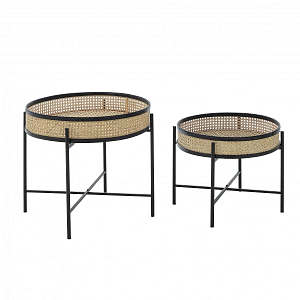 Набор из 2-х приставных столиков ротанг