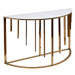 Консоль приставная полукруглая на основании золотого цвета Interior Accent варинант исполнения - 1 | Loft Concept в Воронеже