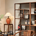 Стеллаж деревянный с полками для хранения Moon Walnut Furniture варинант исполнения - 2 | Loft Concept в Воронеже