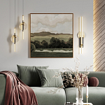 Бра с круглым плафоном из алебастра и бронзовой декоративной стрекозой 45 Alaris  варинант исполнения - 5 | Loft Concept в Воронеже