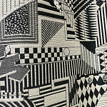 Мебельная ткань Шенилл черно-белый принт 280 см T3-44 варинант исполнения - 2 | Loft Concept в Воронеже