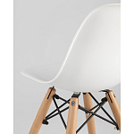 Пластиковый стул на ножках из массива бука Eames Small White варинант исполнения - 3 | Loft Concept в Воронеже