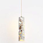 Подвесной светильник с цилиндрическим белым бетонным плафоном Terrazzo Light варинант исполнения - 1 | Loft Concept в Воронеже