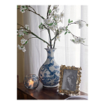 Ваза с мотивами цветущего сада с попугаями Blue Vase Inspired by Nature варинант исполнения - 7 | Loft Concept в Воронеже