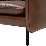 Трехместный кожаный диван на ножках темно-коричневый Tailler Sofa Brown варинант исполнения - 4 | Loft Concept в Воронеже