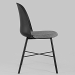 Стул из прочного пластика на металлическом основании Anora Black варинант исполнения - 3 | Loft Concept в Воронеже