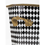 Фарфоровое кашпо Black and white square варинант исполнения - 5 | Loft Concept в Воронеже