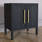 Тумбочка Primo с дверцами шпон Черный дуб варинант исполнения - 3 | Loft Concept в Воронеже