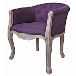 Кресло низкое в стиле прованс Louis French Armchair purple flax варинант исполнения - 1 | Loft Concept в Воронеже