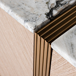 Тумба под телевизор с мраморной столешницей Uniqueness Marble варинант исполнения - 3 | Loft Concept в Воронеже