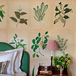 Обои ручная роспись Botanical Studies Linnaeus colourway варинант исполнения - 5 | Loft Concept в Воронеже