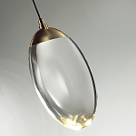 Подвесной светильник с плафоном в форме капли Crystal Transparent Drop варинант исполнения - 2 | Loft Concept в Воронеже