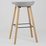 Барный стул на ножках из натурального дерева Boras Grey варинант исполнения - 5 | Loft Concept в Воронеже