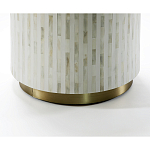 Круглый приставной столик с инкрустацией RADIAL BONE INLAY SIDE TABLE варинант исполнения - 2 | Loft Concept в Воронеже