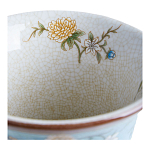 Ваза из голубого фарфора с бронзовыми элементами Blue Garden варинант исполнения - 4 | Loft Concept в Воронеже