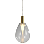 Подвесной светильник со стеклянным плафоном в форме капли NAOMI drop transparent glass варинант исполнения - 1 | Loft Concept в Воронеже