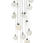 Каскадная люстра с плафонами в виде круглых пластин из хрусталя Esme Round Plates Chrome Chandelier 25 варинант исполнения - 2 | Loft Concept в Воронеже